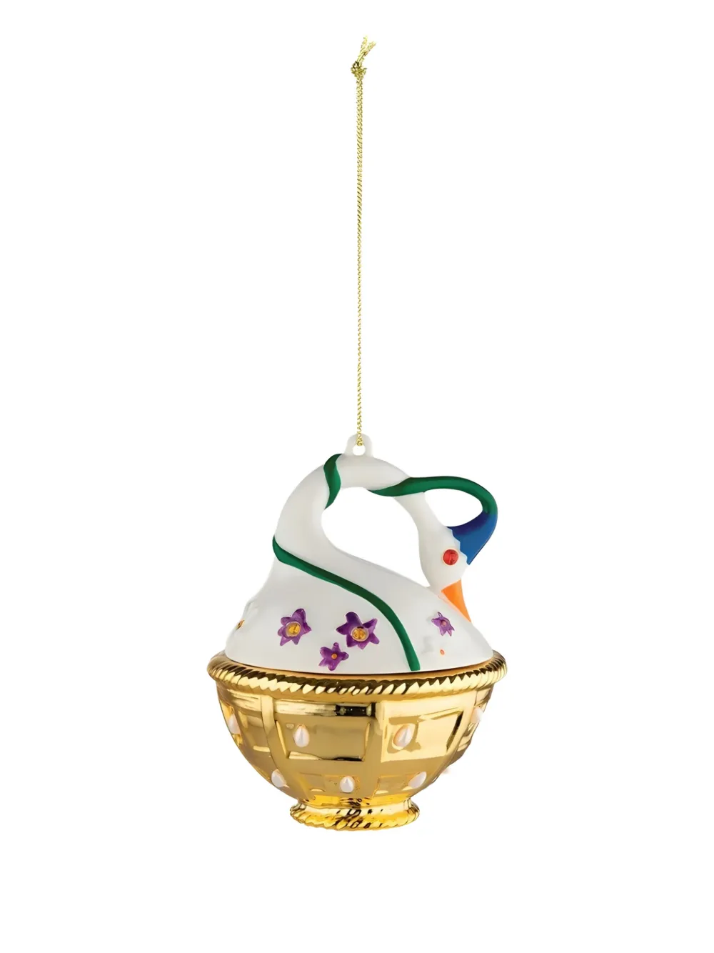 Alessi Spring Swan gold-tone ornament - Bianco