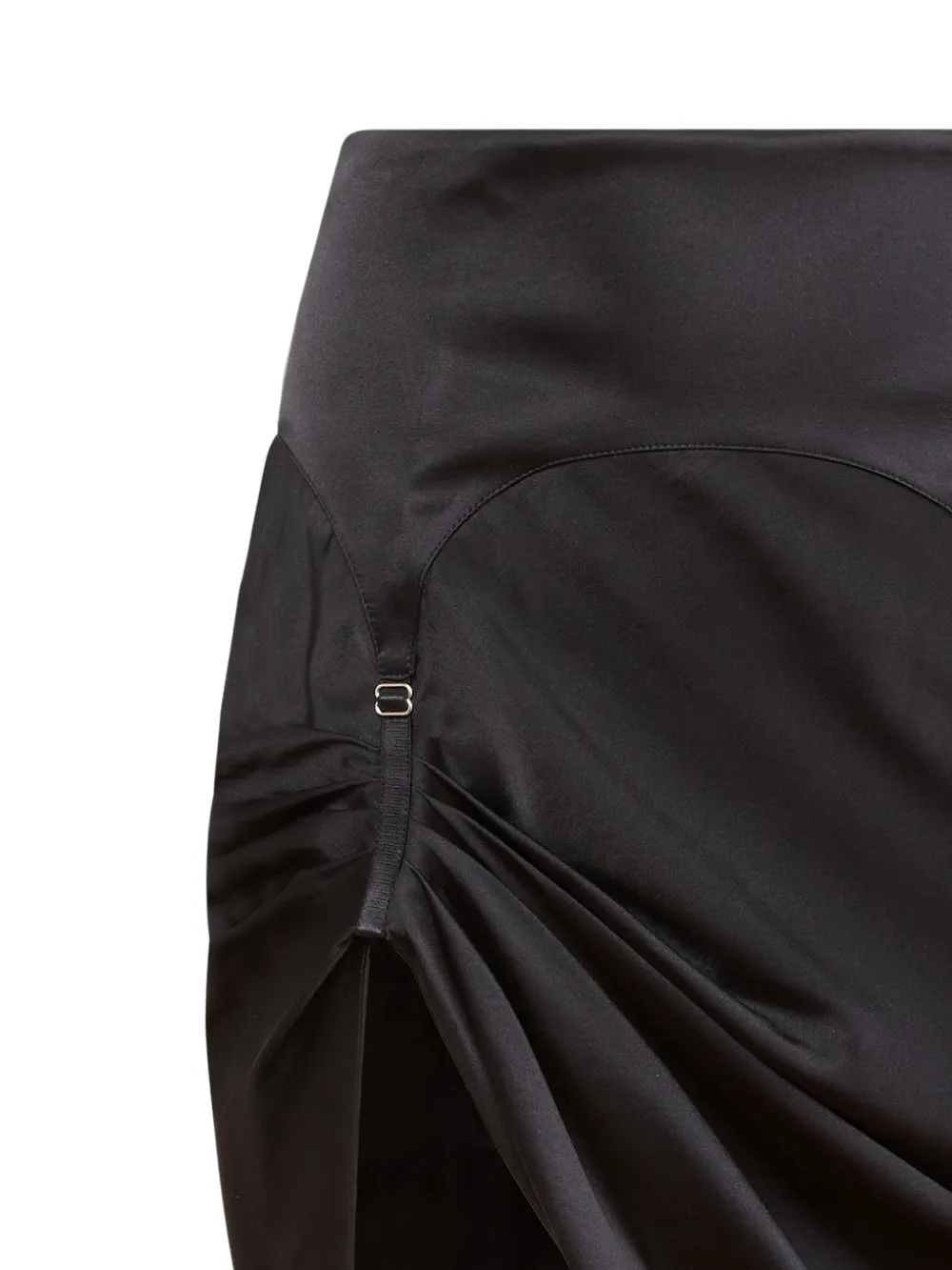 Fleur Du Mal garter-strap mini skirt - Zwart