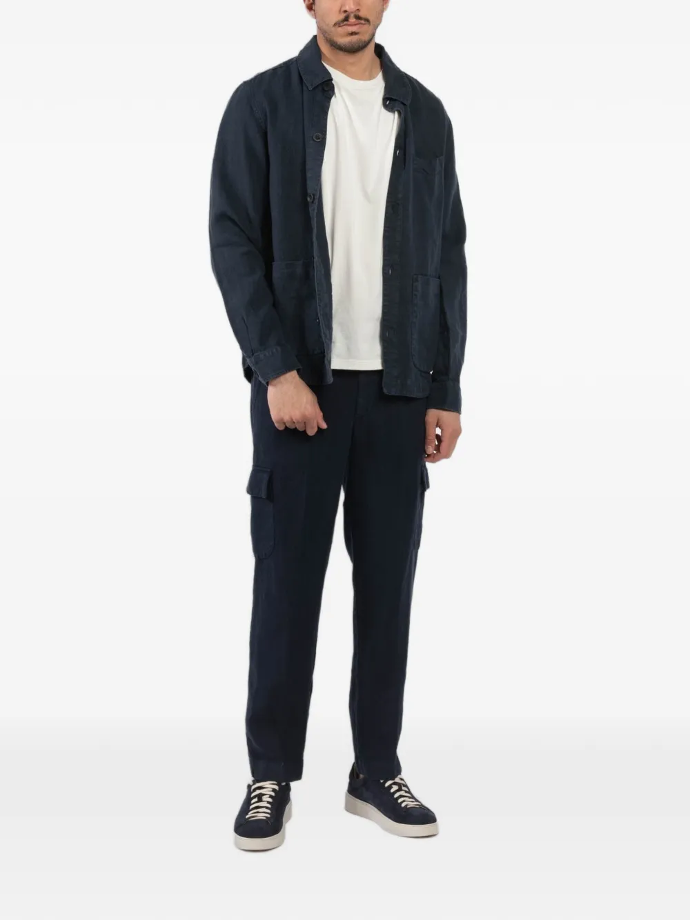 04651/TRIP IN A BAG cargo-pockets straight-leg trousers - Blauw