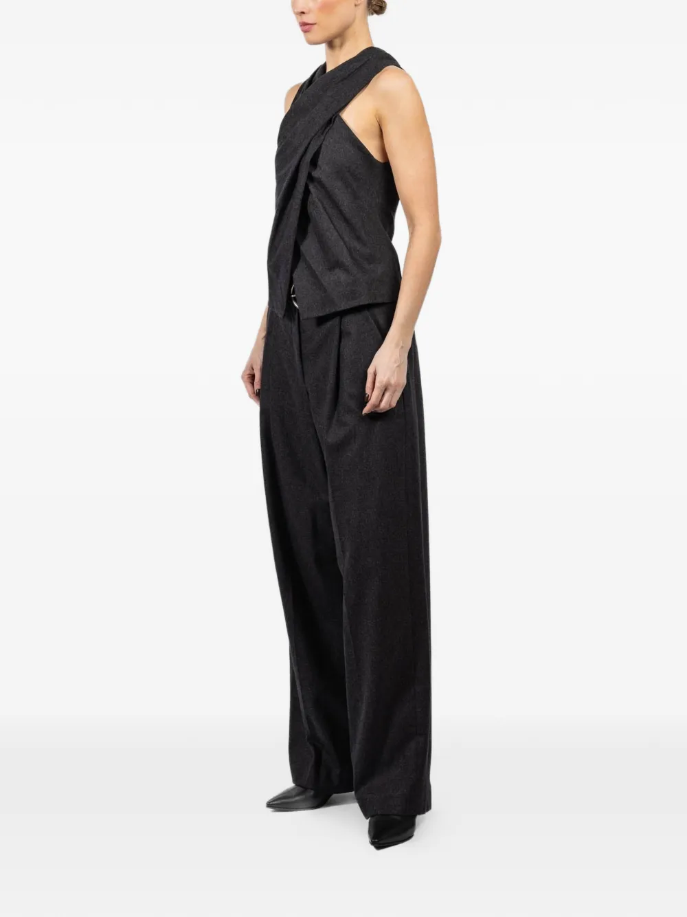  A.l.c. Crossover Sleeveless Top - Grey 