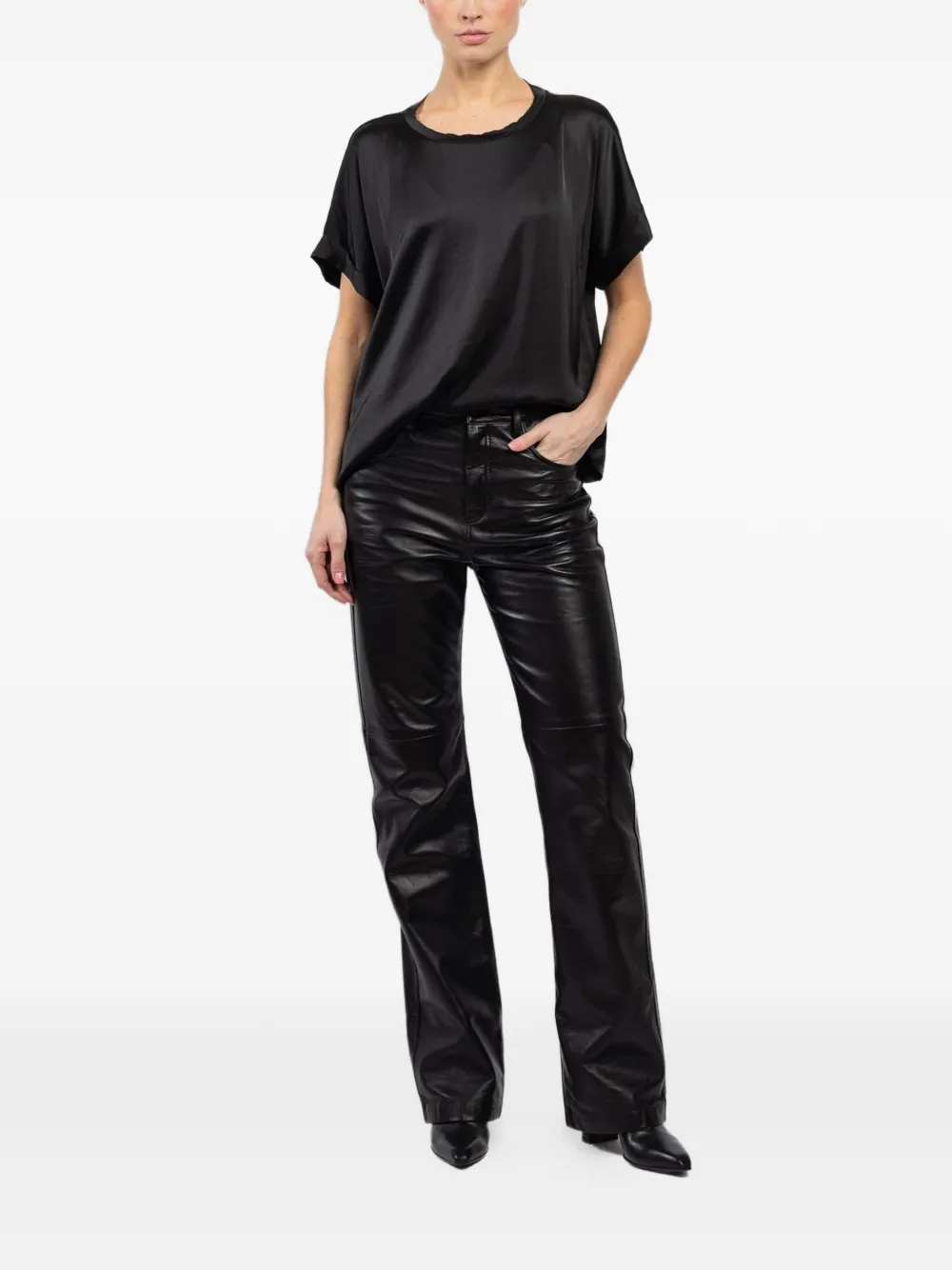 ANY PLACE short-sleeve blouse - Zwart