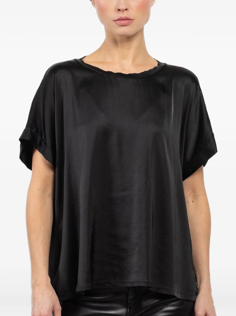 ANY PLACE short-sleeve blouse - Nero
