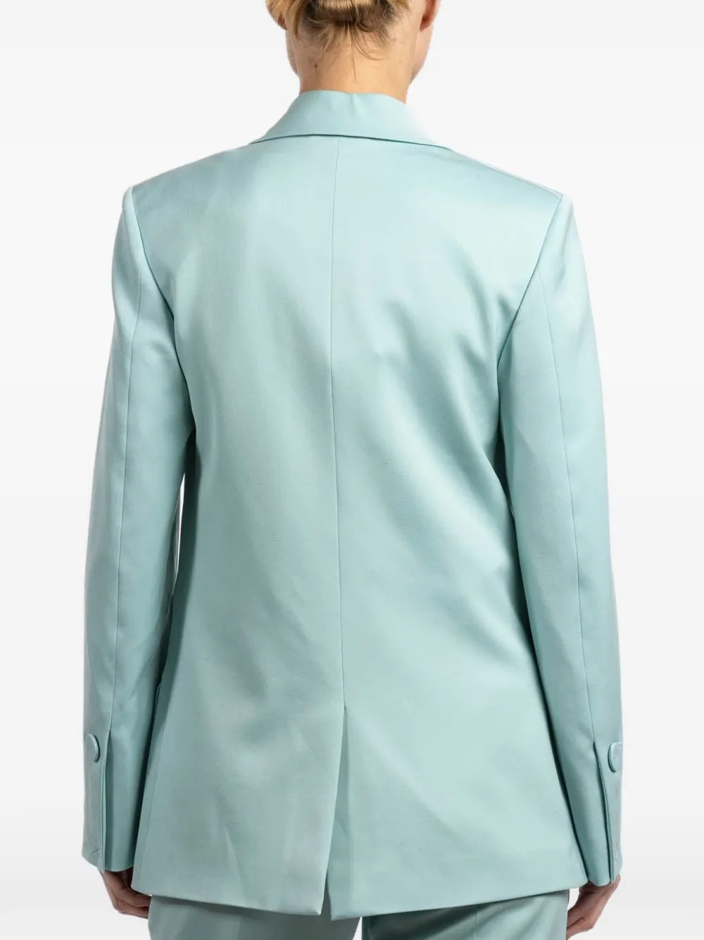 Another Tomorrow Double-breasted Blazer In Blue