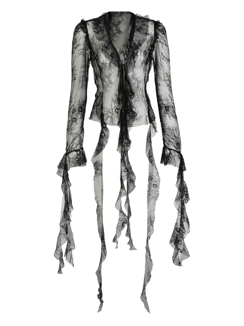 BANANHOT Alana ruffled shirt - Schwarz