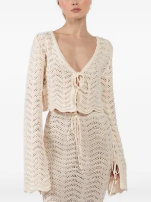 A. ROEGE HOVE Ara wide-collar Wrap Cardigan | Green | FARFETCH