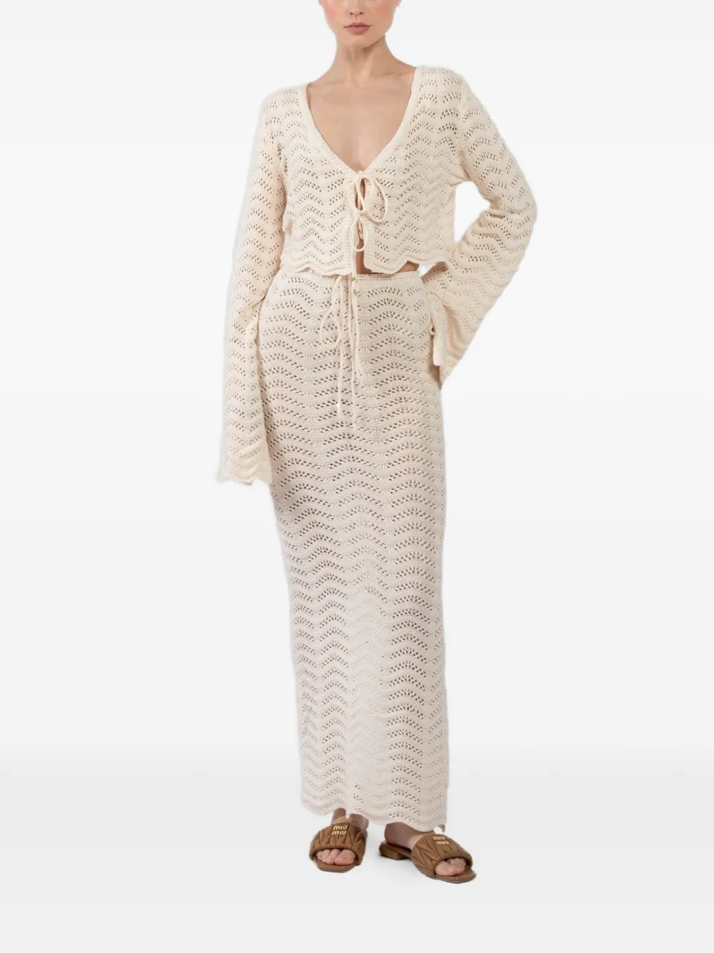 BANANHOT Miana knitted skirt - Wit