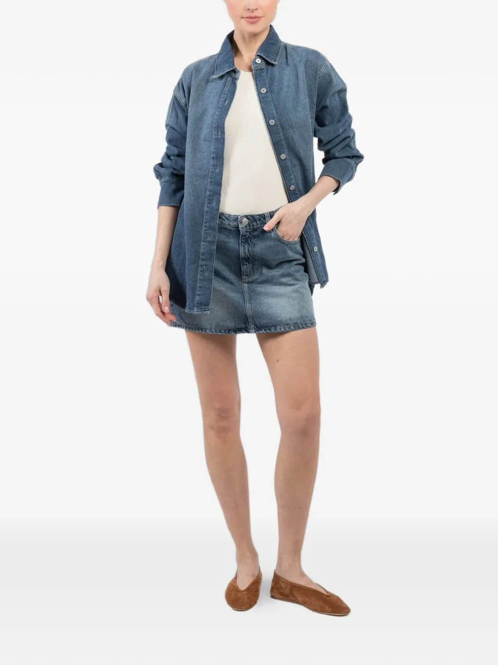 DL1961 buttoned denim shirt - Blauw