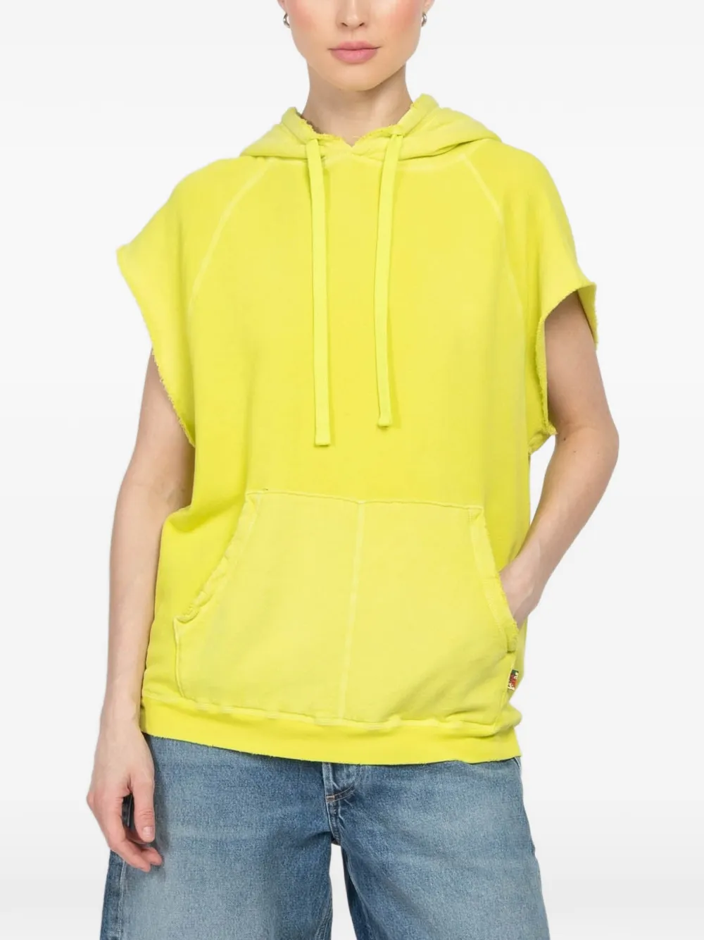 FreeCity hooded sleeveless hoodie - Giallo