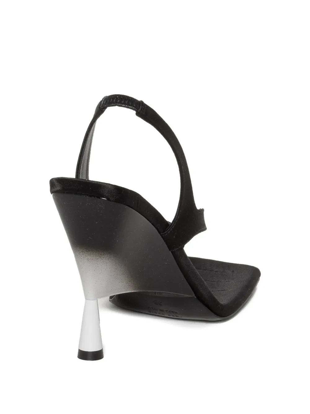 GIABORGHINI square-toe sandals Zwart
