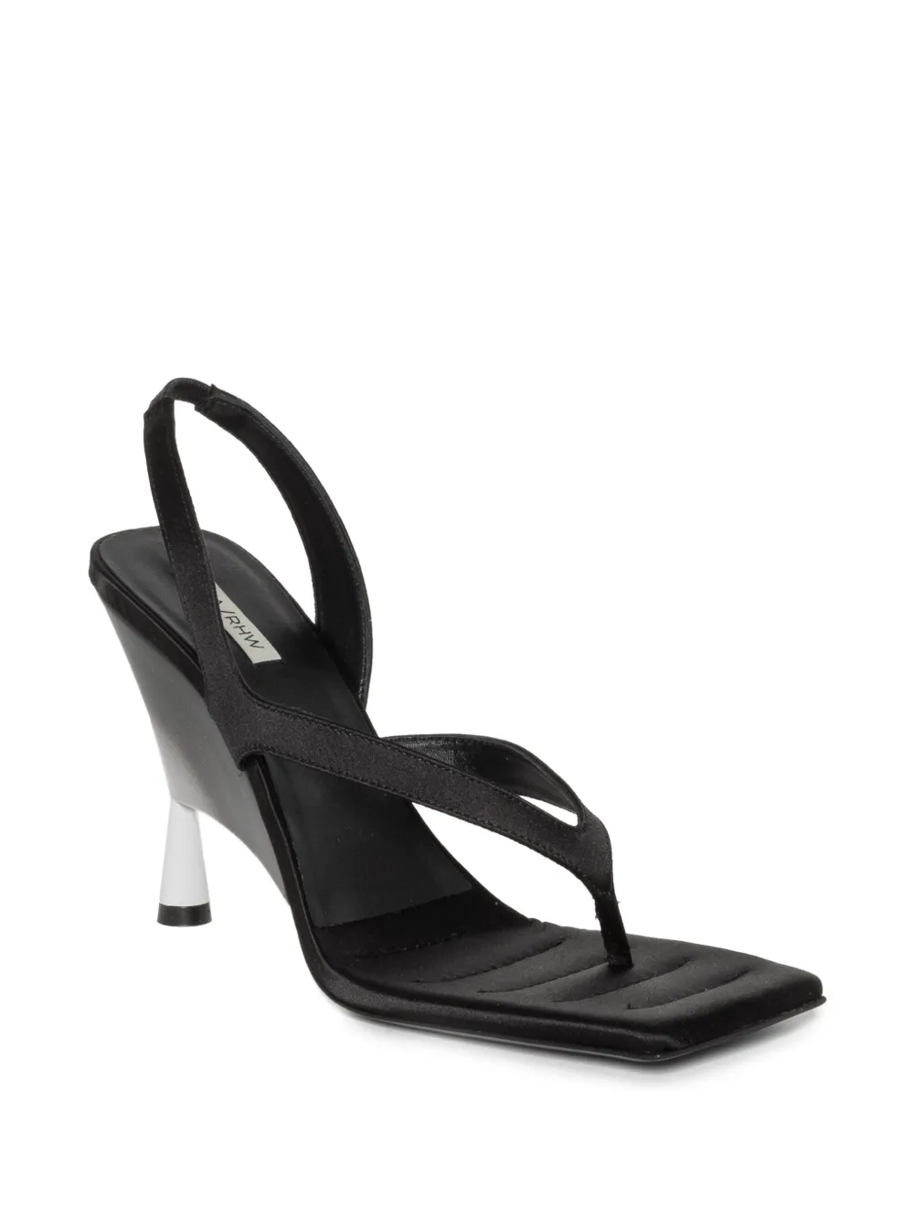 GIABORGHINI square-toe sandals Zwart