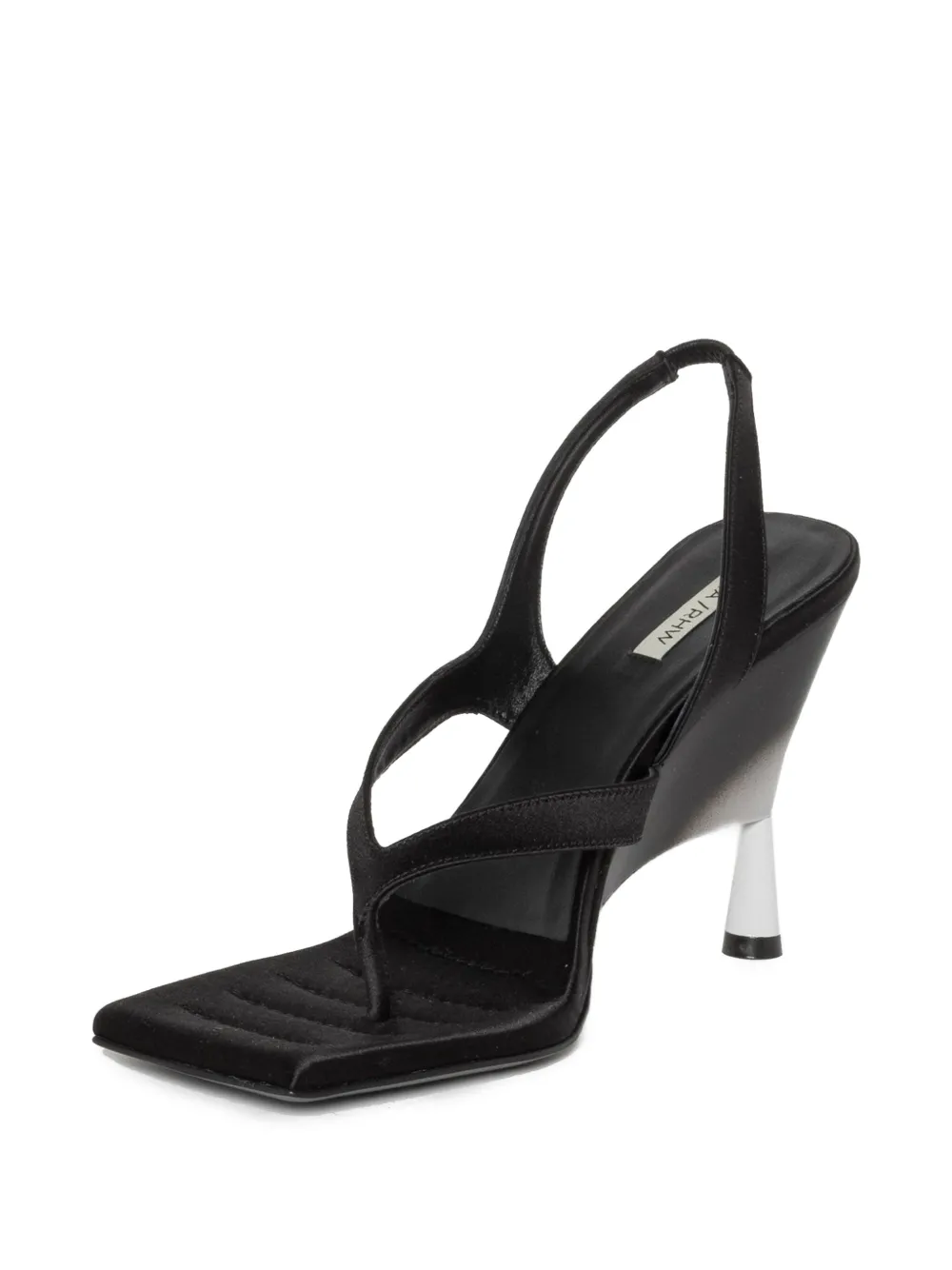 GIABORGHINI square-toe sandals Zwart