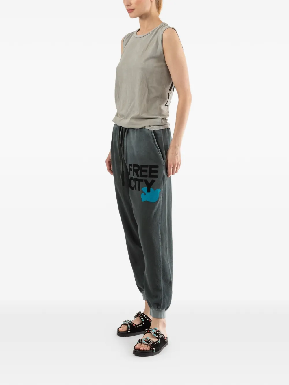  Freecity Crew-neck Tank Top - Grey 