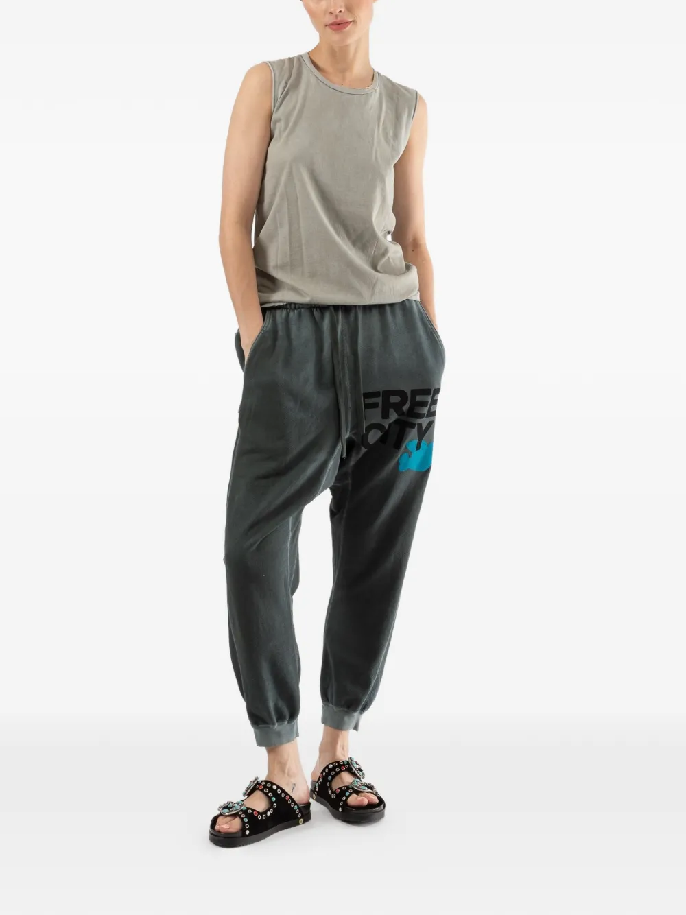  Freecity Crew-neck Tank Top - Grey 