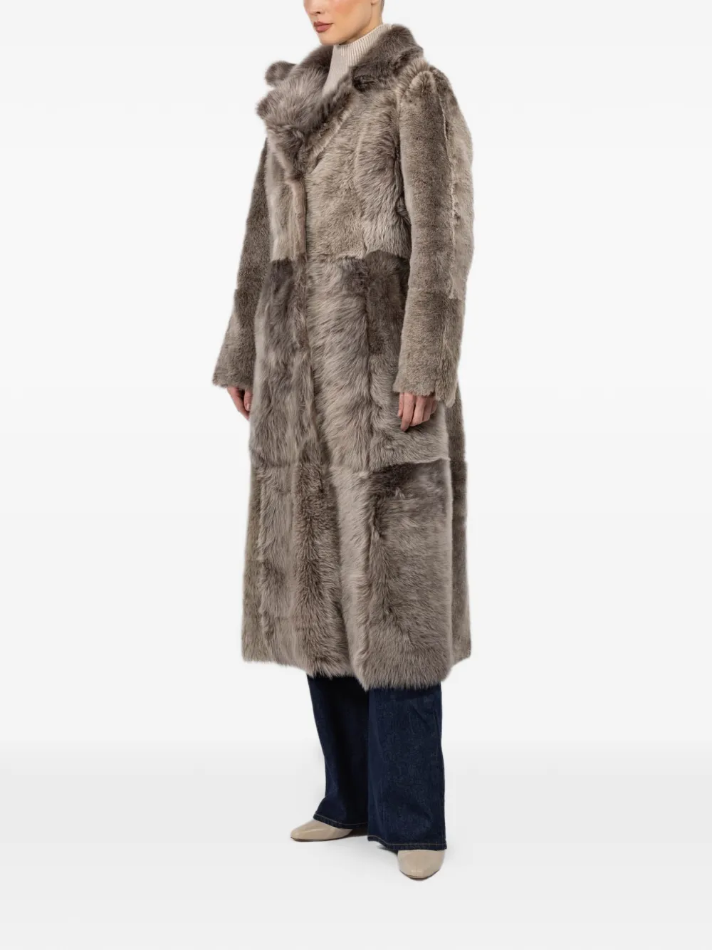 HiSO reversible fur coat - Grijs