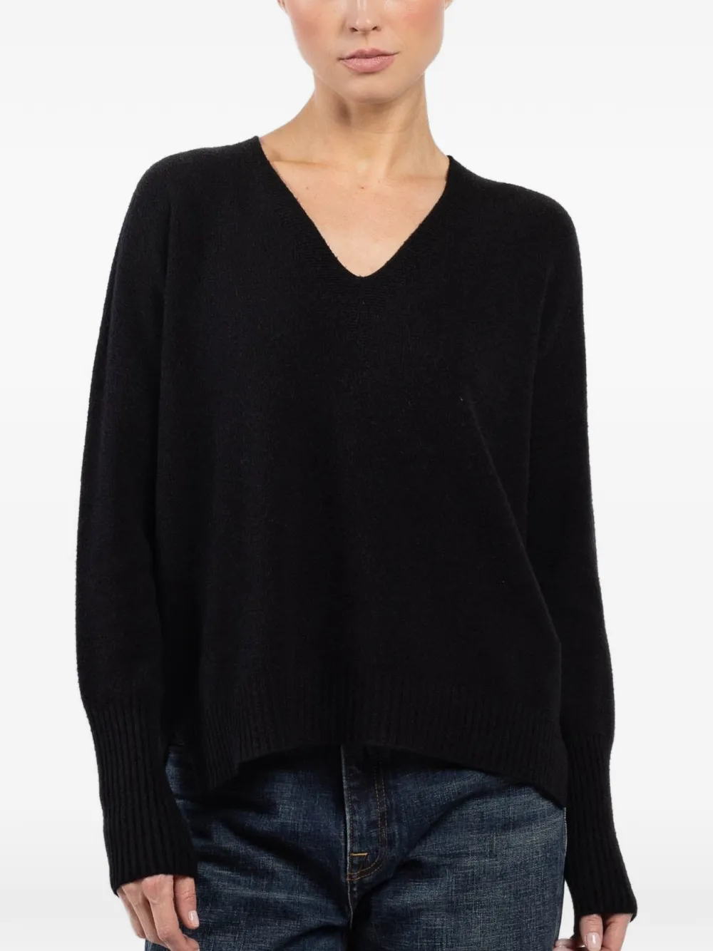 KONTATTO V-neck sweater - Nero