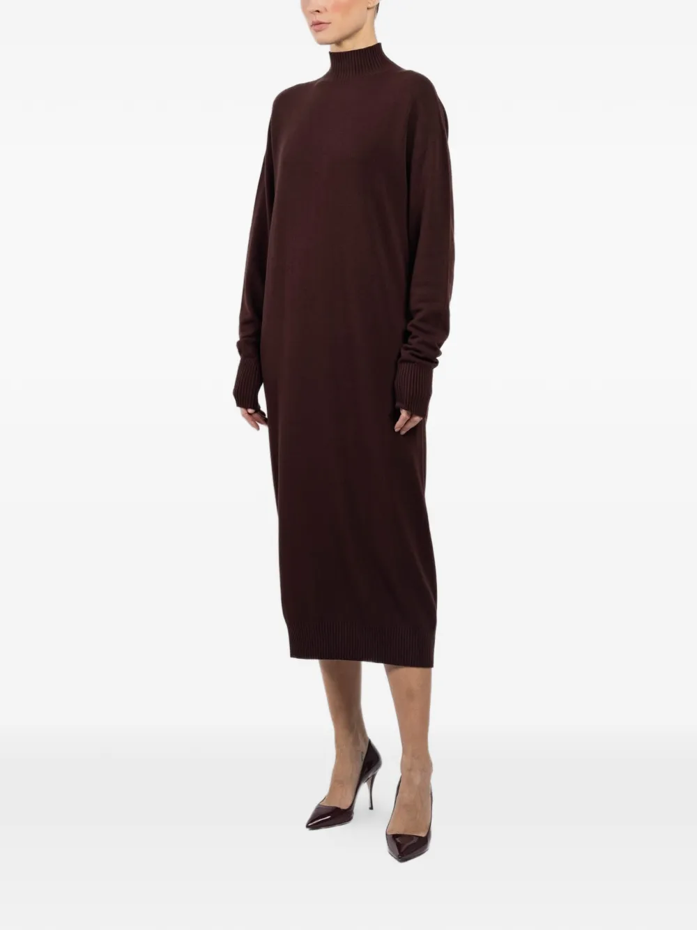  Kontatto Roll-neck Midi Dress - Red 