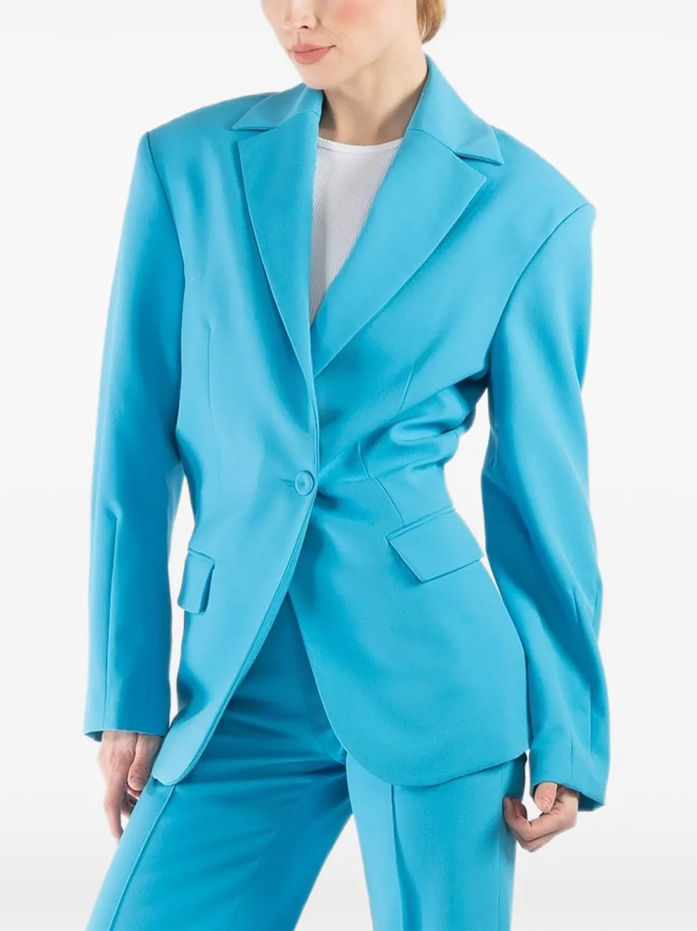 Nuè blue single-breasted blazer