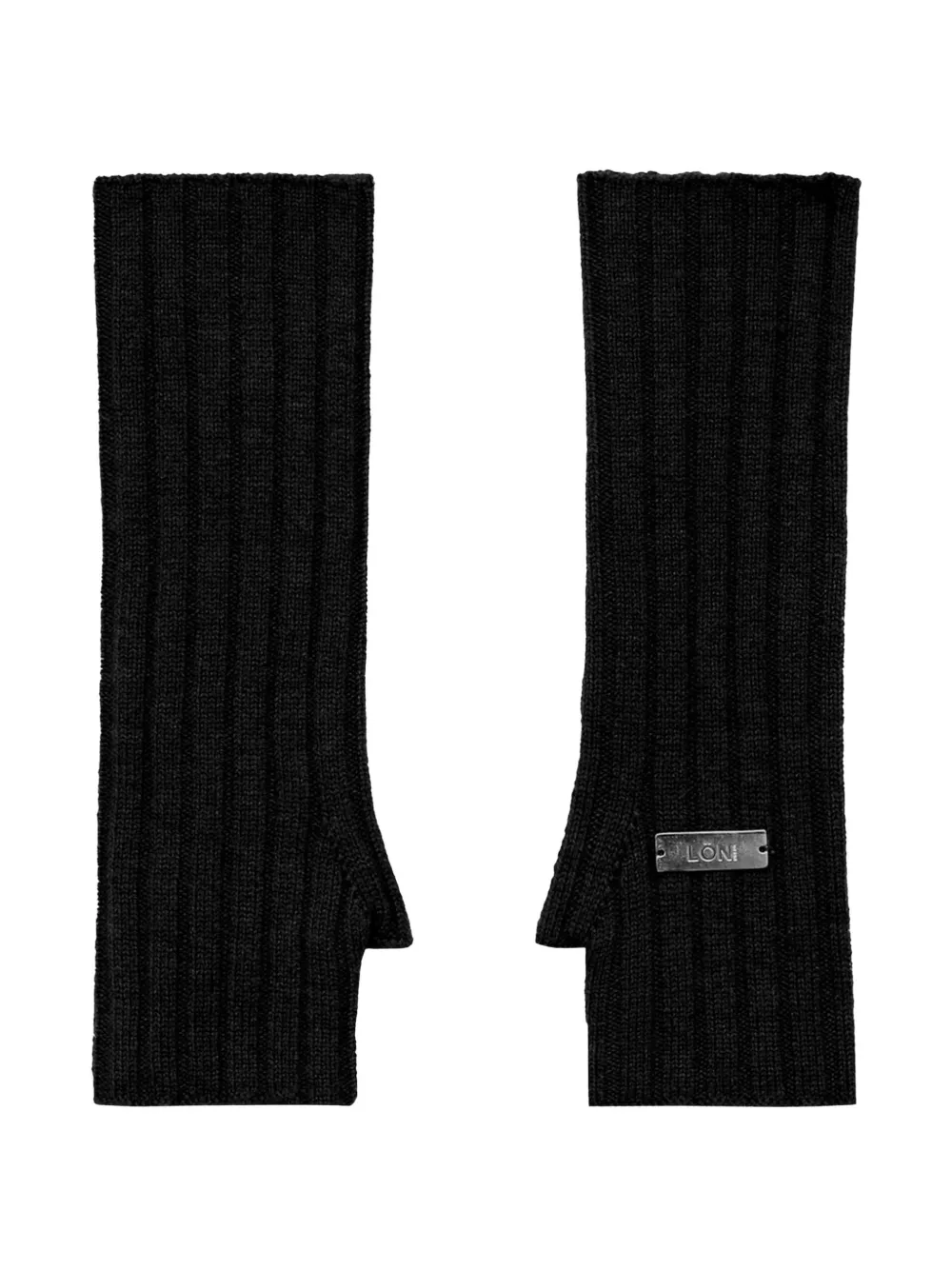 Margaux Lonnberg Lisa ribbed gloves - Nero