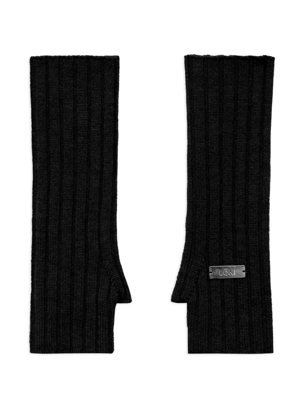 Margaux Lonnberg Lisa ribbed gloves - Nero