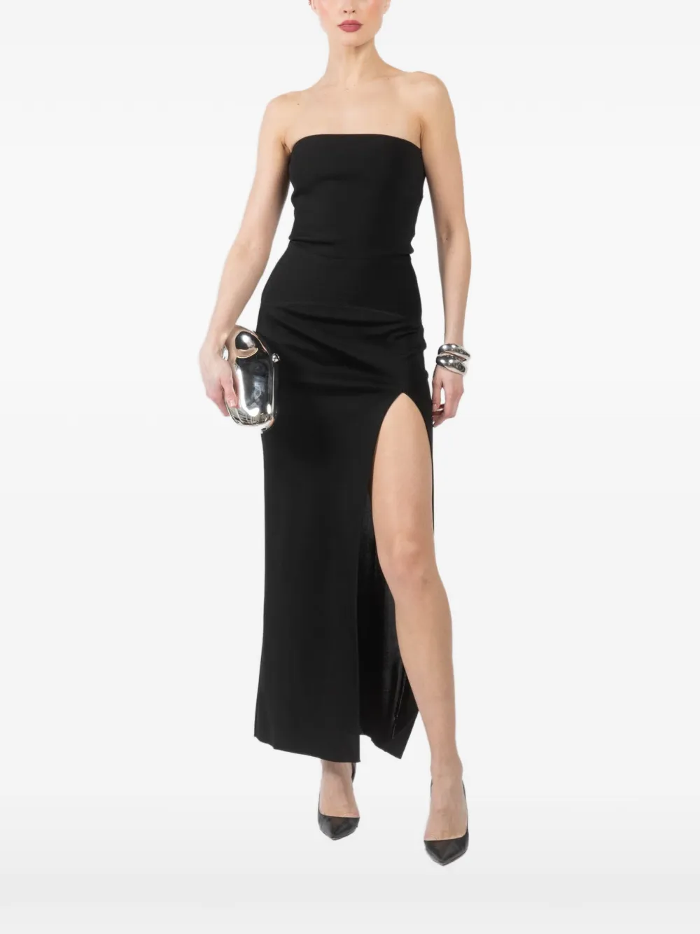 La Galpa Malageta George strapless top - Zwart