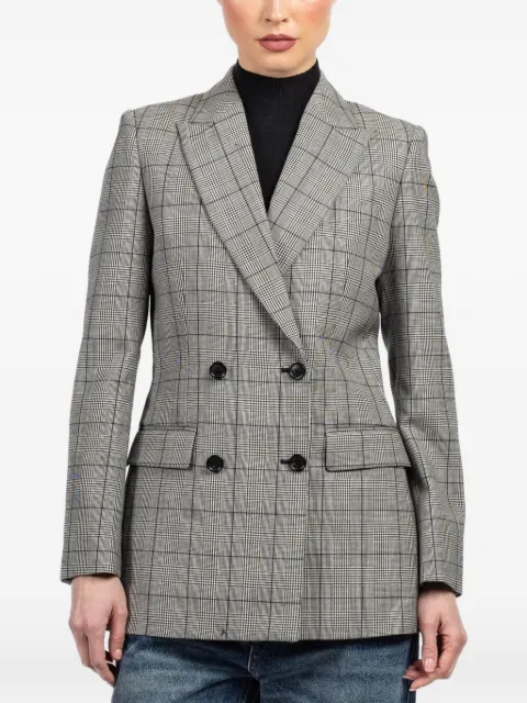 Nili Lotan plaid-pattern double-breasted blazer