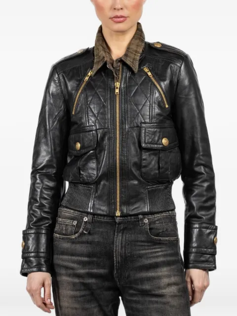 R13 quilted buttoned jacket