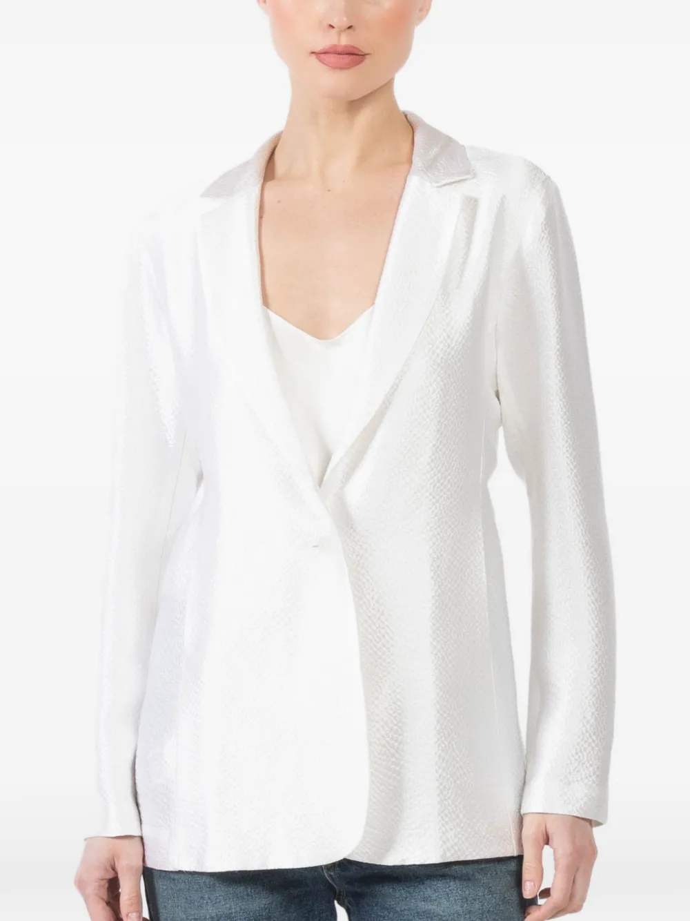 Peter Cohen note single-button jacket - Bianco