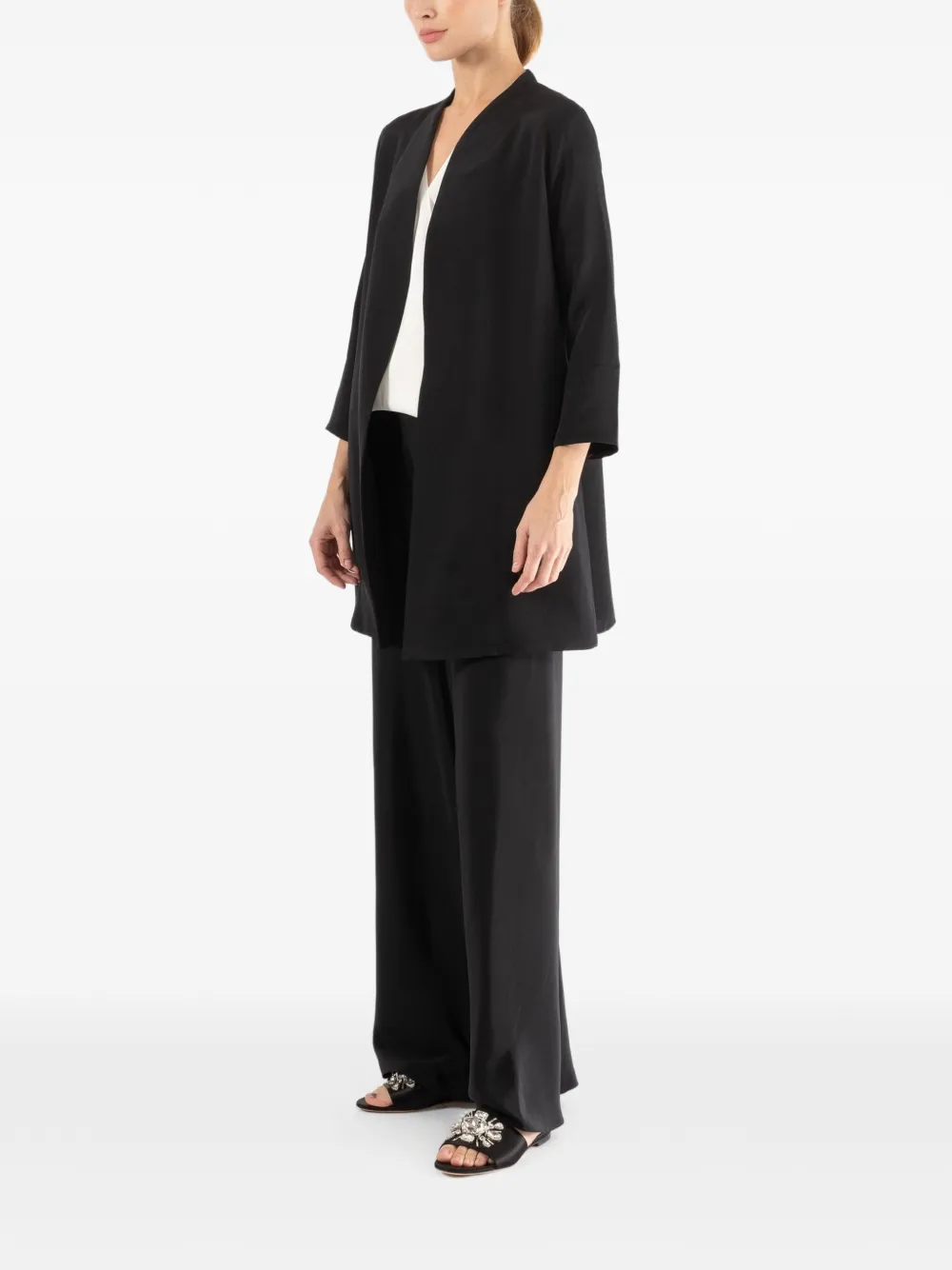  Peter Cohen Dear Open-front Coat - Black 