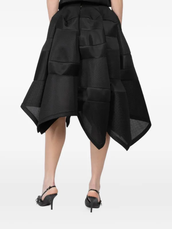 Shiro Sakai パッチワーク パネルスカート | ブラック | FARFETCH JP