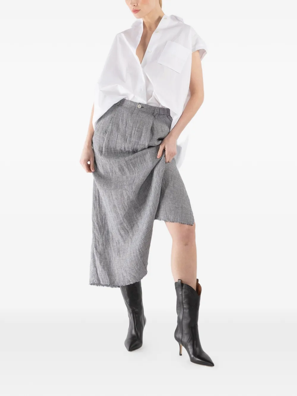 Sibel Saral Emosh midi skirt - Grijs