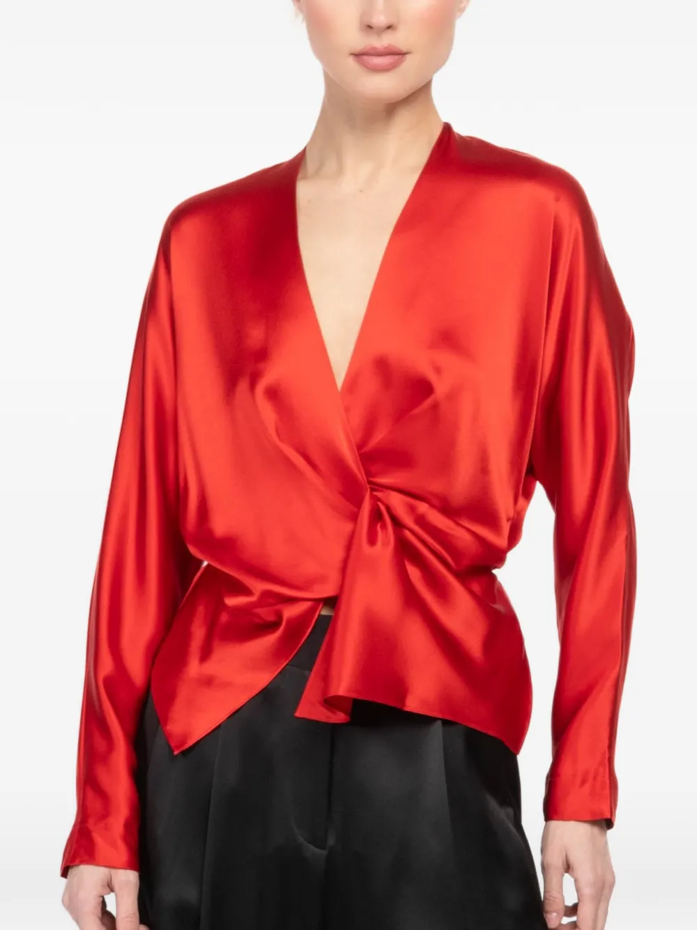 The Sei long-sleeve blouse - Rosso