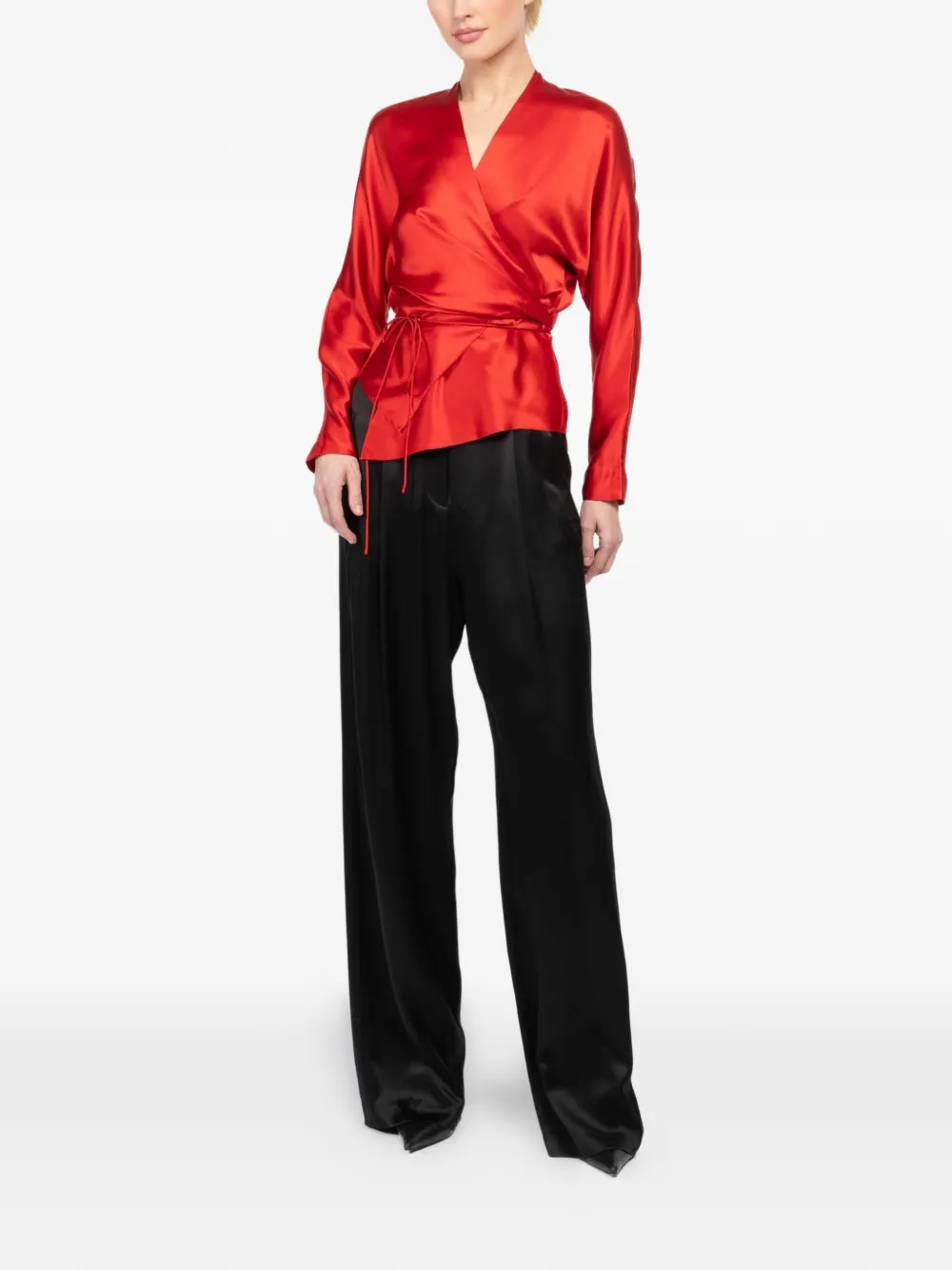The Sei long-sleeve blouse - Rood