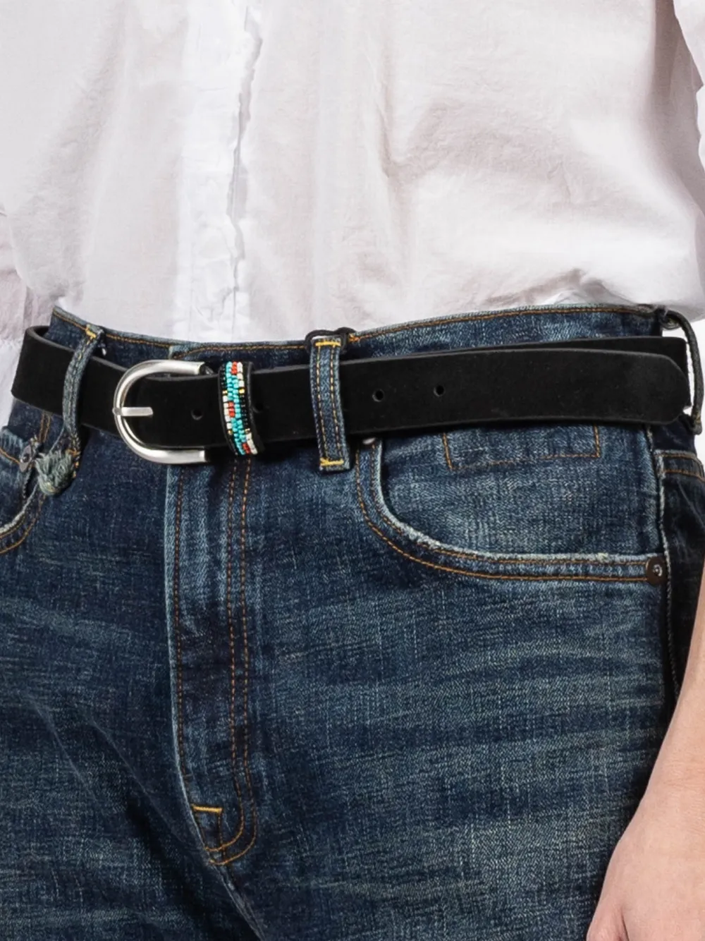  Xirena Brix Beaded Belt - Black 