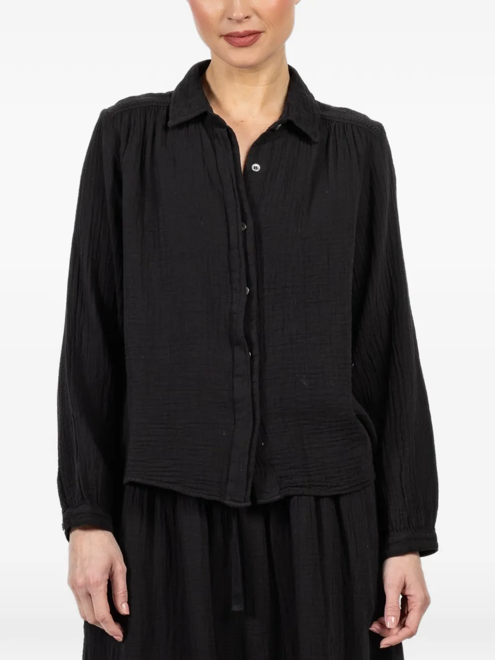 Xirena Julianne gesmockte blouse Zwart