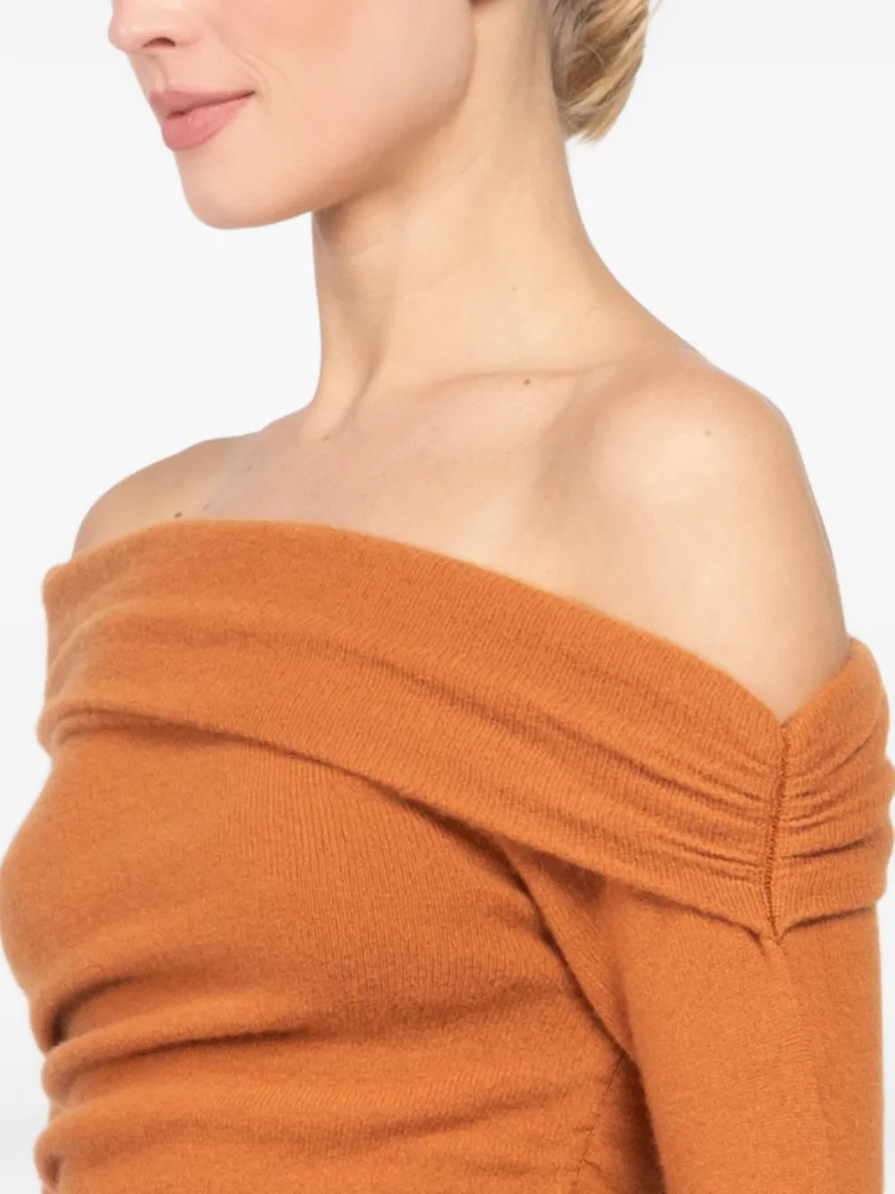 Off-Shoulder Long-Sleeve Sweater