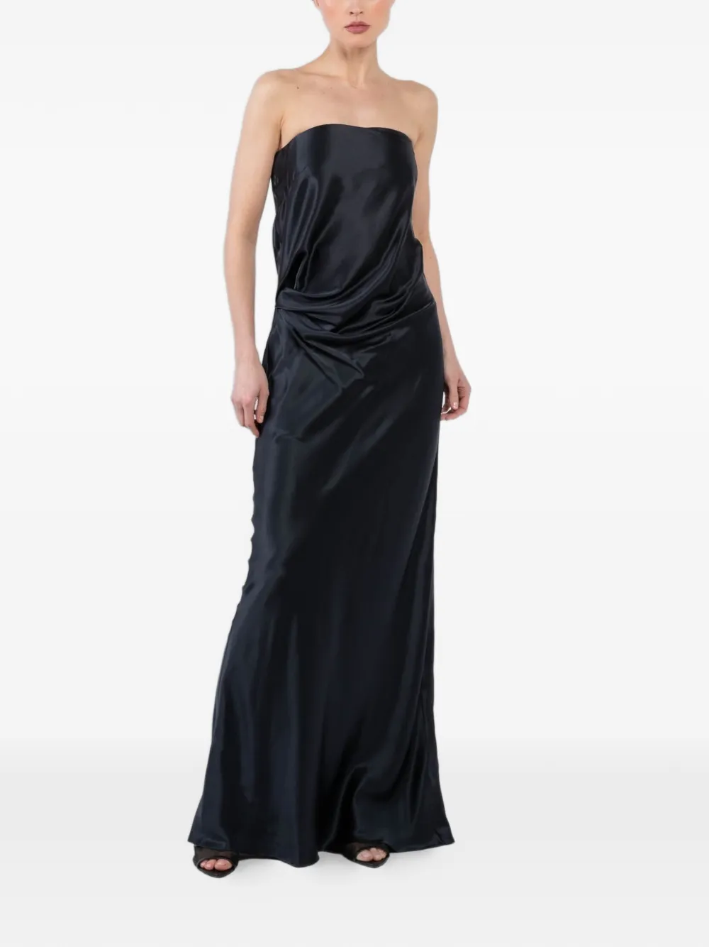 The Sei draped strapless gown - Blauw