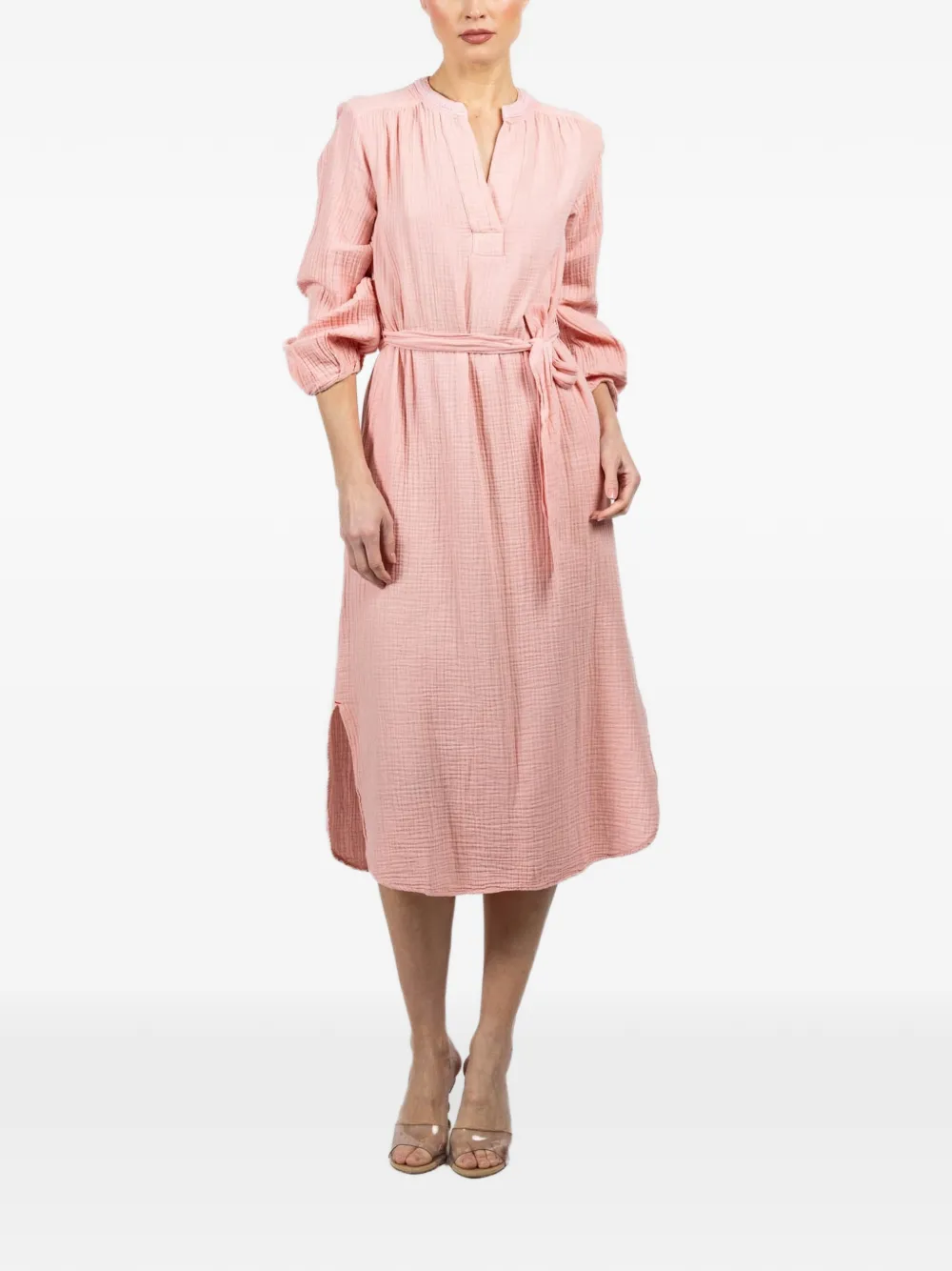 Xirena Josephine tie-waist midi dress - Roze