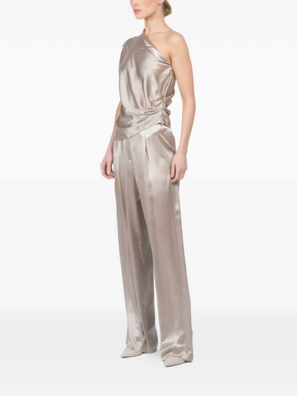  The Sei Asymmetric-lapel Top - Neutrals 