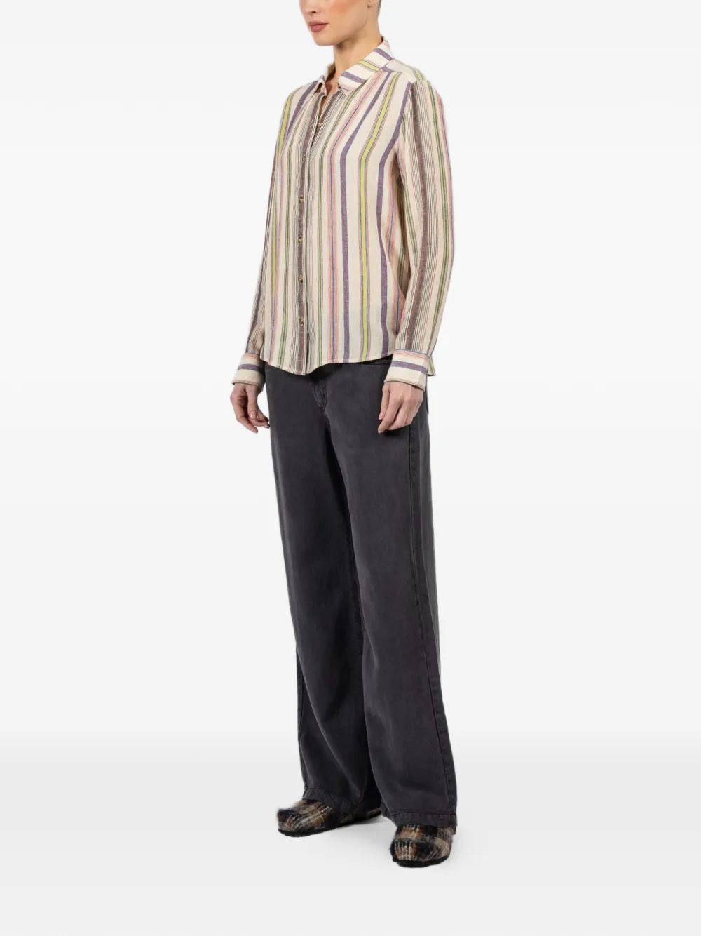  Xirena Marcel Striped Shirt - Neutrals 