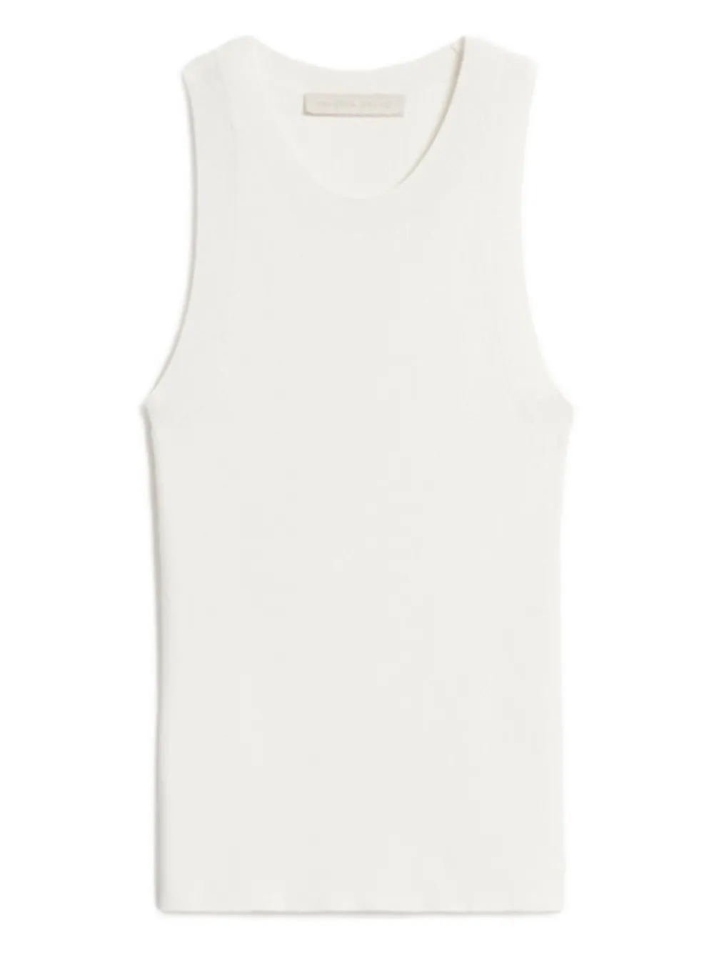 Vanessa Bruno Edea Racerback Ribbed Tank Top In Neutral