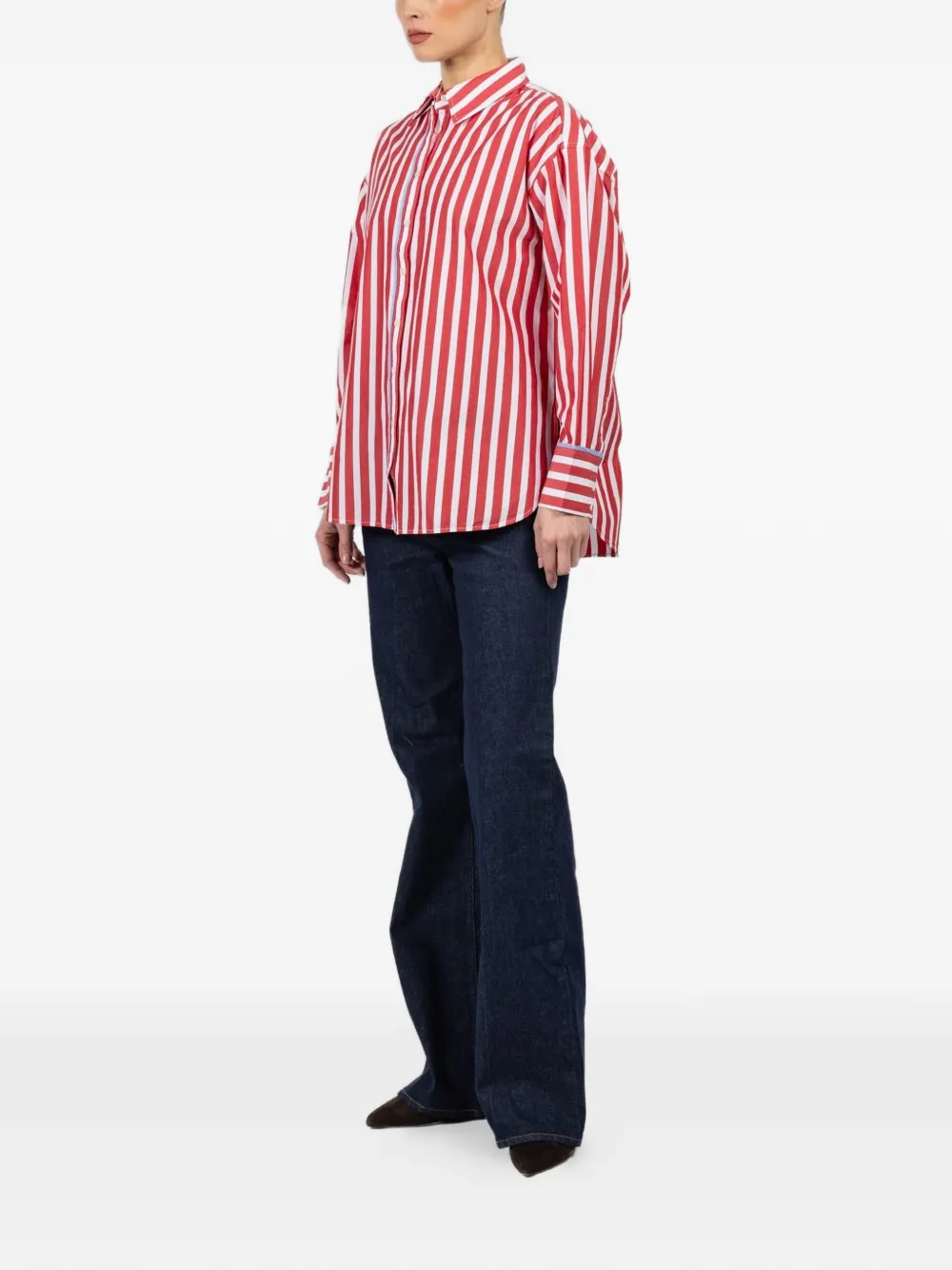  Xirena Gillian Striped Shirt - Red 