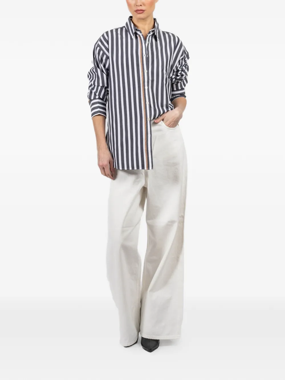 Xirena Gillian striped shirt - Zwart