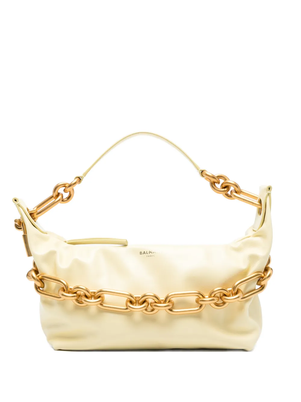 Balmain Sync chain-detail leather tote - Giallo