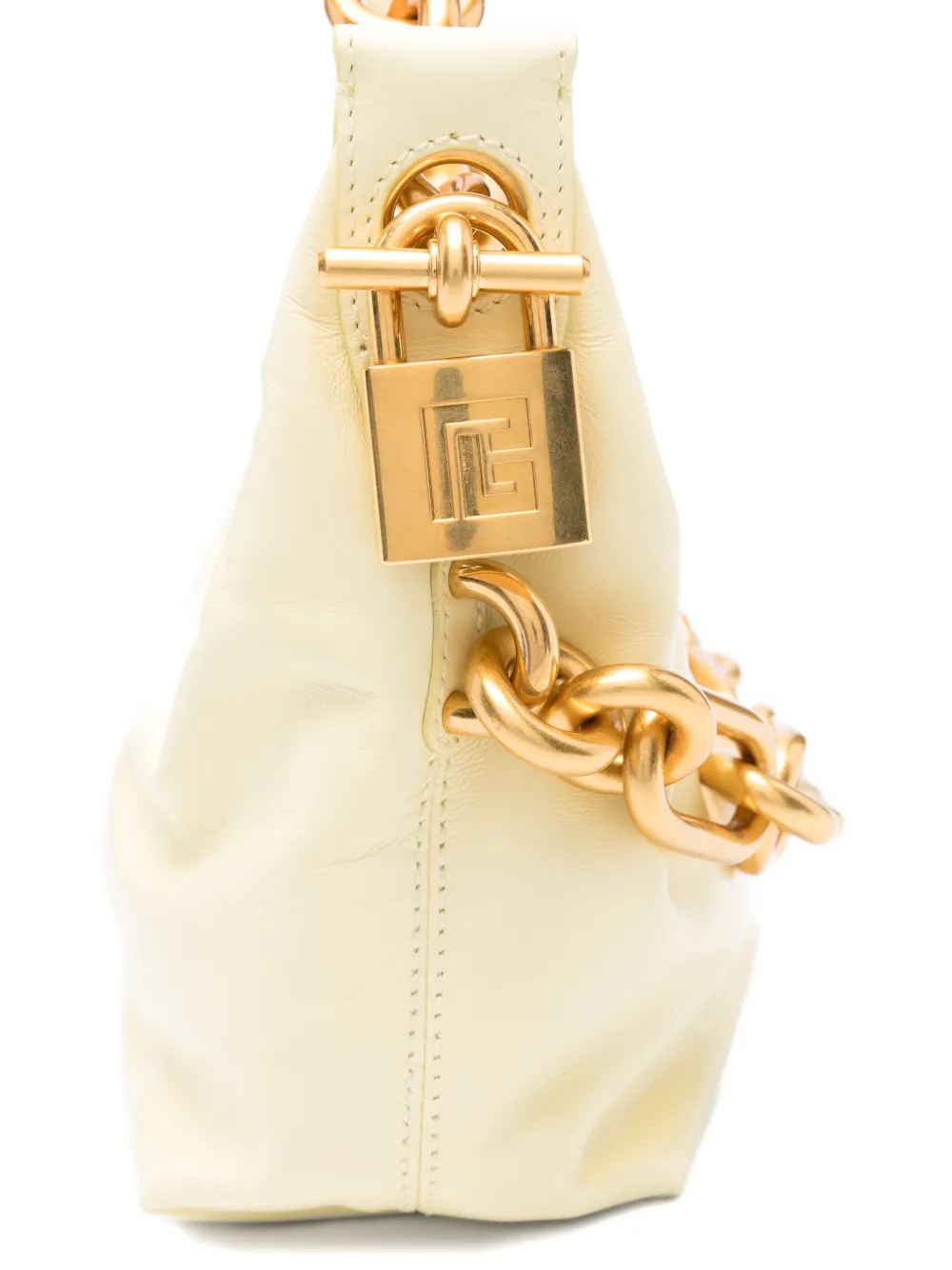 Balmain Sync medium tas van kalfsleer Geel