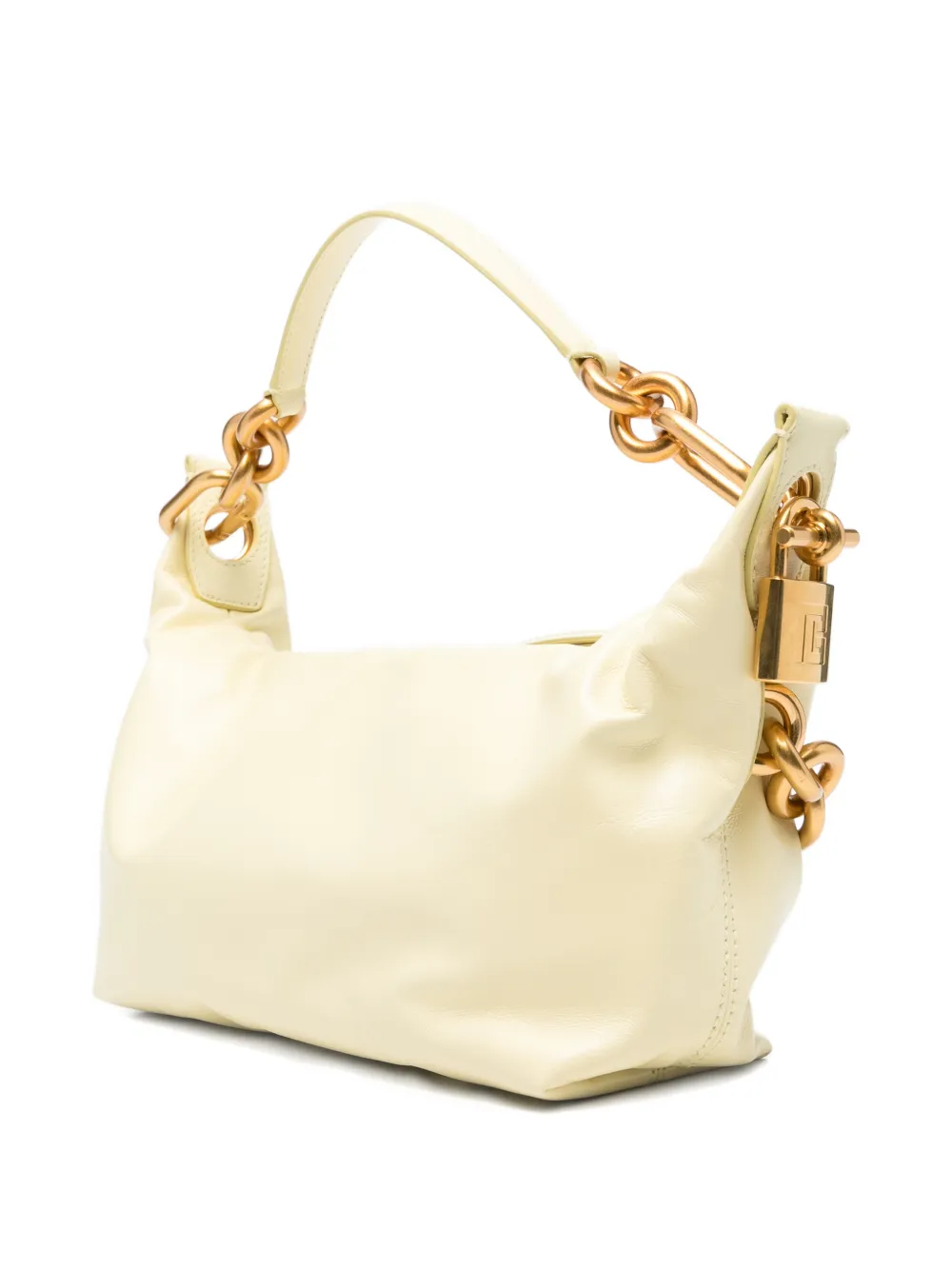 Balmain Sync Chain-detail Leather Tote - Yellow 