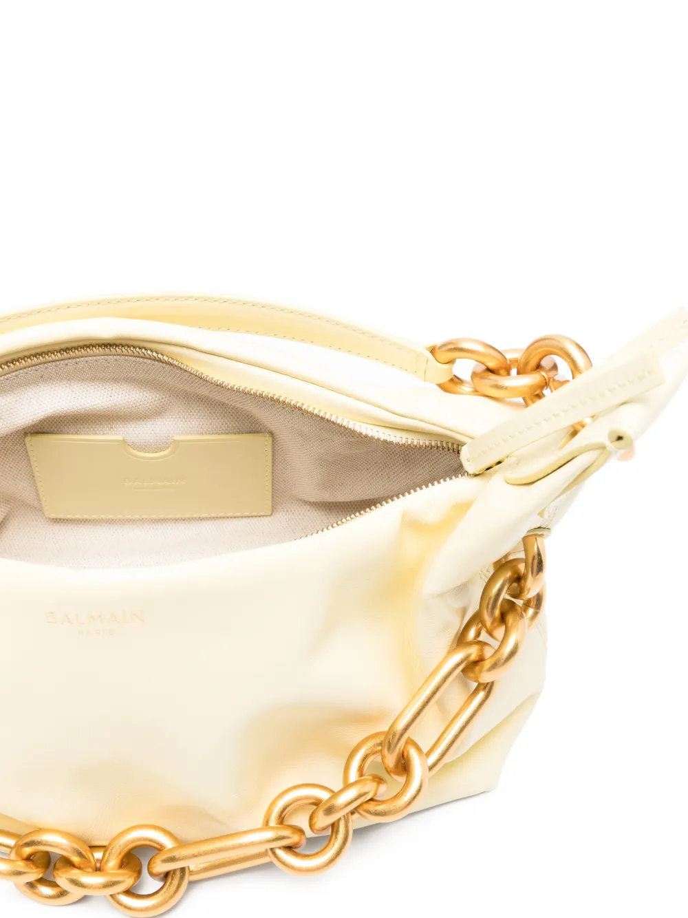 Balmain Sync medium tas van kalfsleer Geel