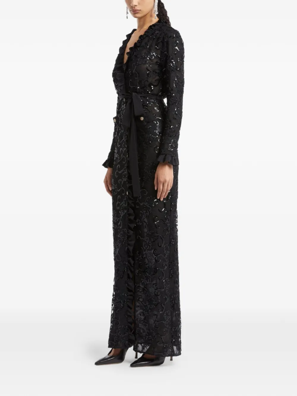Sequin-Embellishment Maxi Dress