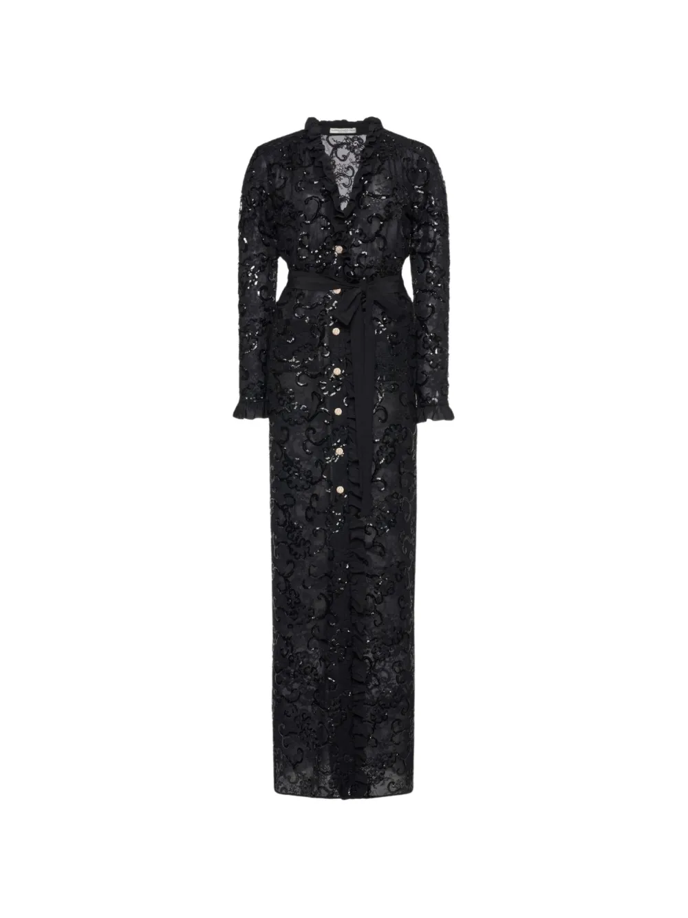 Alessandra Rich sequin-embellishment maxi dress - Nero