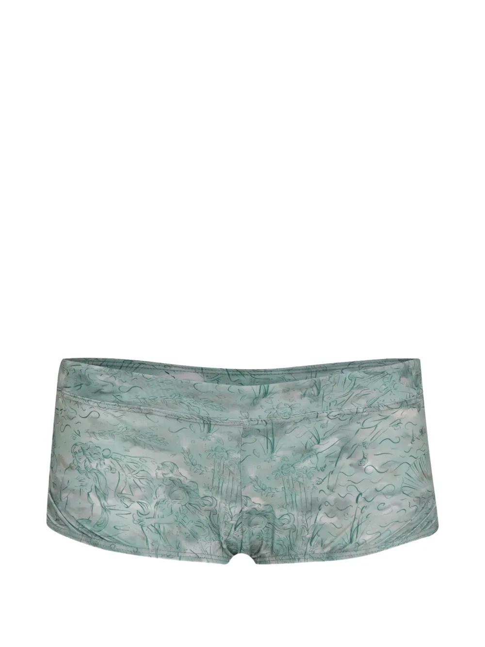 Amir Slama patterned swim shorts - Blau