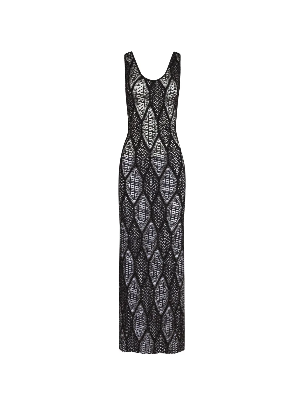 Amir Slama openwork scoop-neck maxi dress - Schwarz
